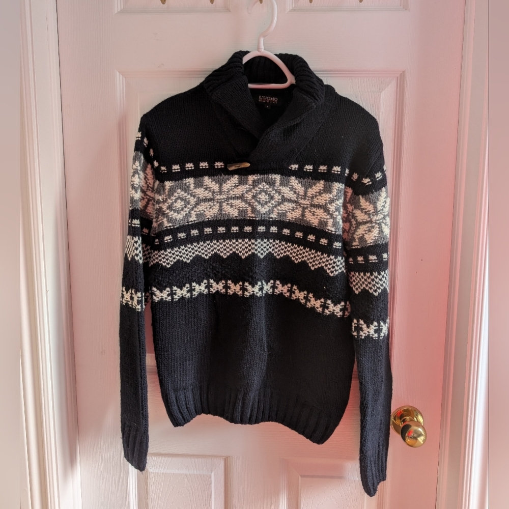VINTAGE L'Uomo Italian Black Knit Sweater
